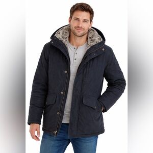 Eddie Bauer Premium Goose Down Jacket with Faux Fur Collar